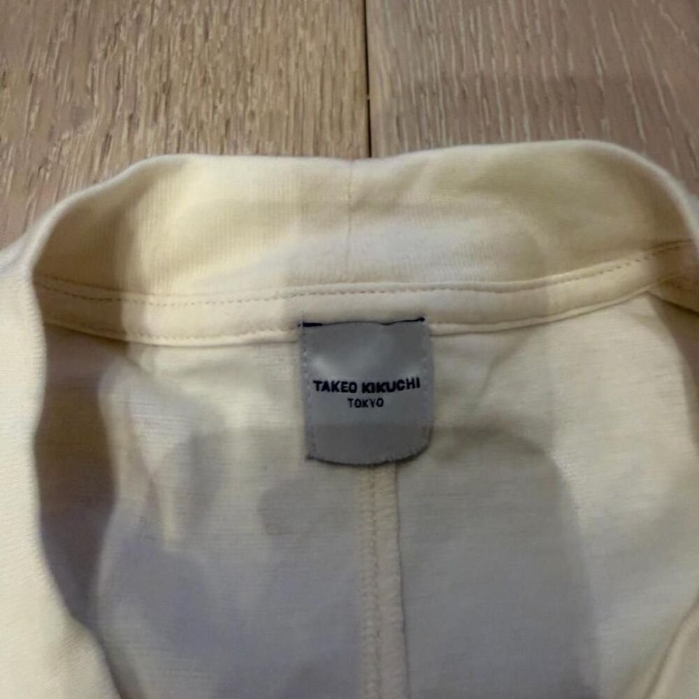 Unbranded Men's Cream and White T-shirt